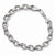 Sterling Silver Polished and Textured Link Bracelet
