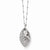 Sterling Silver Diamond-Cut Beaded Puff Teardrop Necklace