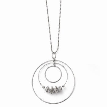 Sterling Silver Twist Hoop Necklace