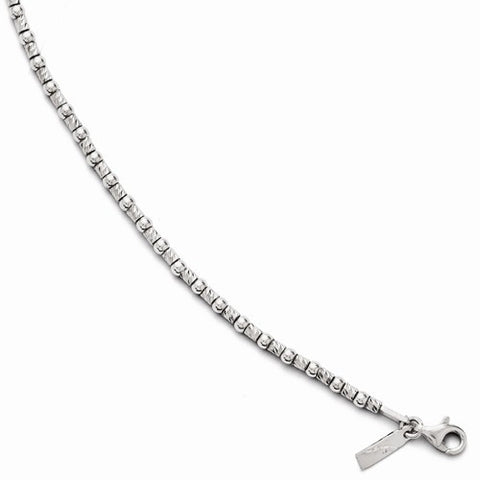 Sterling Silver Diamond-Cut Beaded Bracelet
