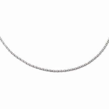 Sterling Silver Diamond-Cut Beaded Necklace