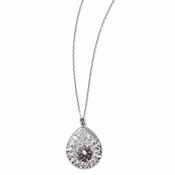 Sterling Silver Diamond-Cut and Textured Necklace