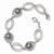 Sterling Silver Diamond-Cut and Textured Flower Bracelet