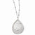 Sterling Silver Polished Glitterfused Beaded Necklace