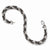 Sterling Silver Ruthenium Twisted Mesh Bracelet