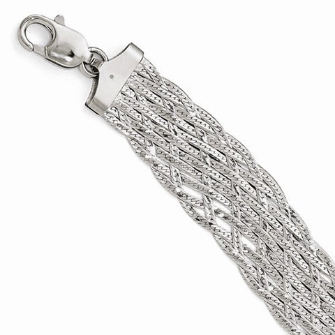 Sterling Silver Polished Braided Bracelet