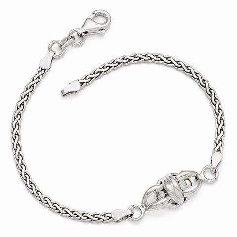 Sterling Silver Polished Braided Bracelet