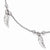 Sterling Silver Polished Feather Anklet Bracelet