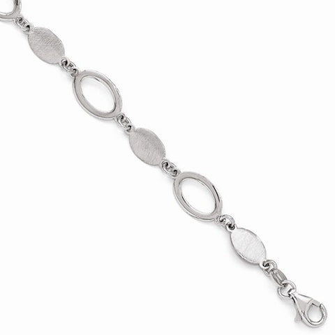 Sterling Silver Polished & Brushed Bracelet