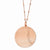 Sterling Silver Radiant Eence Rose-Tone Flash K Plate Neck Necklace