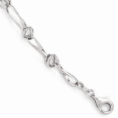 Sterling Silver Polished Fancy Link Bracelet
