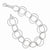 Sterling Silver Polished and Textured Facny Link Bracelet