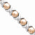 Sterling Silver Rose-Tone Flash 18K Plated Polished Bracelet