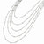 Sterling Silver Polished Five Strand Necklace