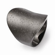 Leslies Sterling Silver Ruthenium plated Radiant Essence Ring