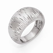 SS Radiant Essence Rhodium-plated Brushed & D/C Ring