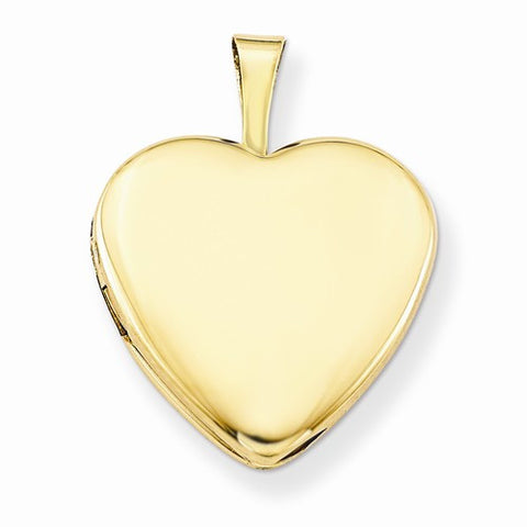 14k Gold Filled Satin and Polished 2-Frame Heart Locket
