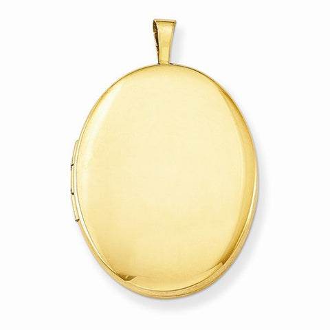 14k Gold Filled 26mm 2-Frame Oval Locket