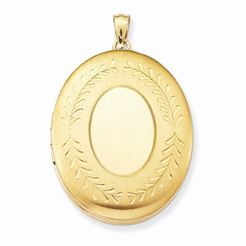 14k Gold Filled 34mm 2-Frame Oval Locket