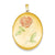 14k Gold Filled 34mm Tri-color Flower Oval Locket