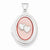 Sterling Silver MOP with 2 Hearts 2-Frame Oval Locket