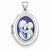 Sterling Silver Agate Cameo 21mm 2-Frame Oval Locket
