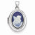 Sterling Silver Angel Agate Cameo 20mm 2-Frame Oval Locket