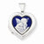 Sterling Silver Angel Agate Cameo 18mm 2-Frame Heart Locket