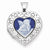 Sterling Silver Angel Agate Cameo 21mm 2-Frame Heart Locket