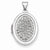 Sterling Silver Pave Swarovski Elements 21mm Oval Locket