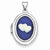 Sterling Silver Double Heart Agate Cameo 21mm Oval Locket