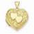 Gold-Plated Sterling Silver Double Heart Locket