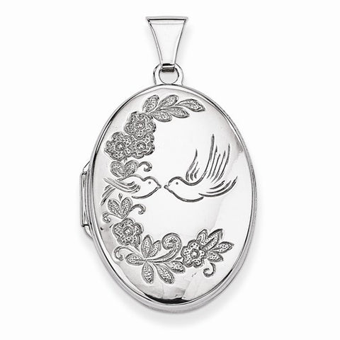 Sterling Silver Love Birds Locket