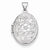Sterling Silver Oval Floral Locket