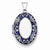 Sterling Silver Enameled Scroll Oval Locket