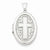 Sterling Silver Oval Cross Locket