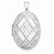 Sterling Silver Quilted Oval Locket