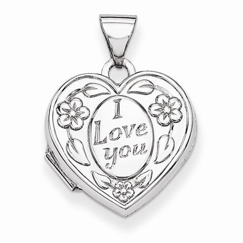 Sterling Silver I Love You Heart Locket