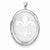 Sterling Silver 26mm Fleur De Lis Oval Locket