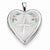 Sterling Silver 20mm Enameled Flower and Cross Heart Locket