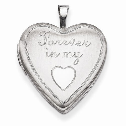 Sterling Silver 20mm Forever In My Heart Locket
