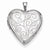 Sterling Silver 20mm Swirl Design Heart Locket