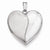 Sterling Silver 24mm Polished & Satin Heart Locket