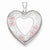 Sterling Silver 24mm Enameled Floral Border Heart Locket