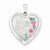 Sterling Silver 24mm Enameled Floral Mom Family Heart Locket