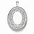 Sterling Silver 26mm Leaf Border Oval Locket