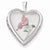 Sterling Silver 20mm Enameled Butterfly Heart Locket