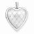 Sterling Silver 20mm Quilt Design Heart Locket