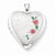 Sterling Silver 20mm Enameled Floral Mom Heart Locket