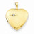 Gold Plated Sterling Silver & Diamond 16mm Heart Locket